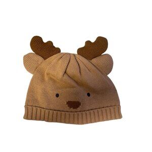 Gymboree Knitted Reindeer Beanie With Antlers - 6-12 Mos